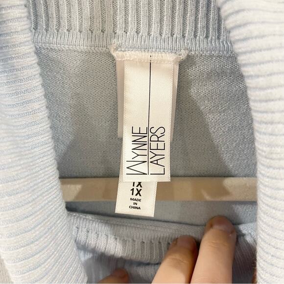 Wynne Layers Light Blue Turtleneck Sweater Long Sleeve Women’s size 1X - Picture 8 of 11